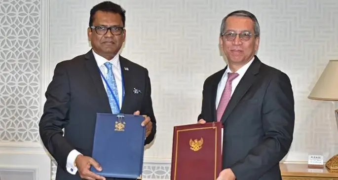 Permanent Secretary for the Office of the Prime Minister Mr Yogesh Karan signed the agreement on behalf of the Fijian Government with Indonesia’s Permanent Representative to the United Nations H.E Dian Triansyah Djani.