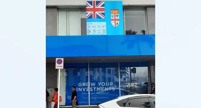 A countdown screen mounted outside our Level 1 balcony which gives the number of days, hours, minutes and seconds left for Fiji Day.