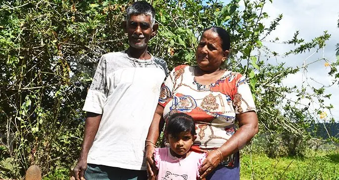 Vijay Kumar with wife Satiya Wati and granddaughter Rashika Devi on October 23, 2019, in Labasa. Photo: Laisa Lui