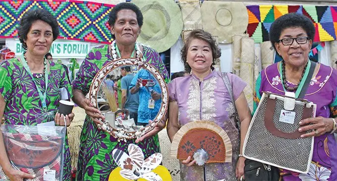 From left Maria Shackley, Losalini Ratoto, Maria Doton and Adi Talatoka at the 2019 Fiji National Women’s Expo on June 12, 2019. Photo: Sydnee Gonzalez 