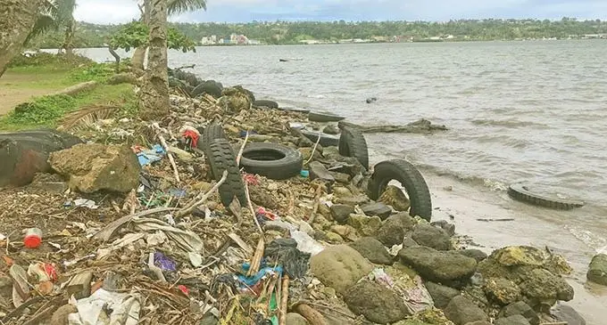 Debris washed ashore along suvavou. Photo: Ivamere Nataro