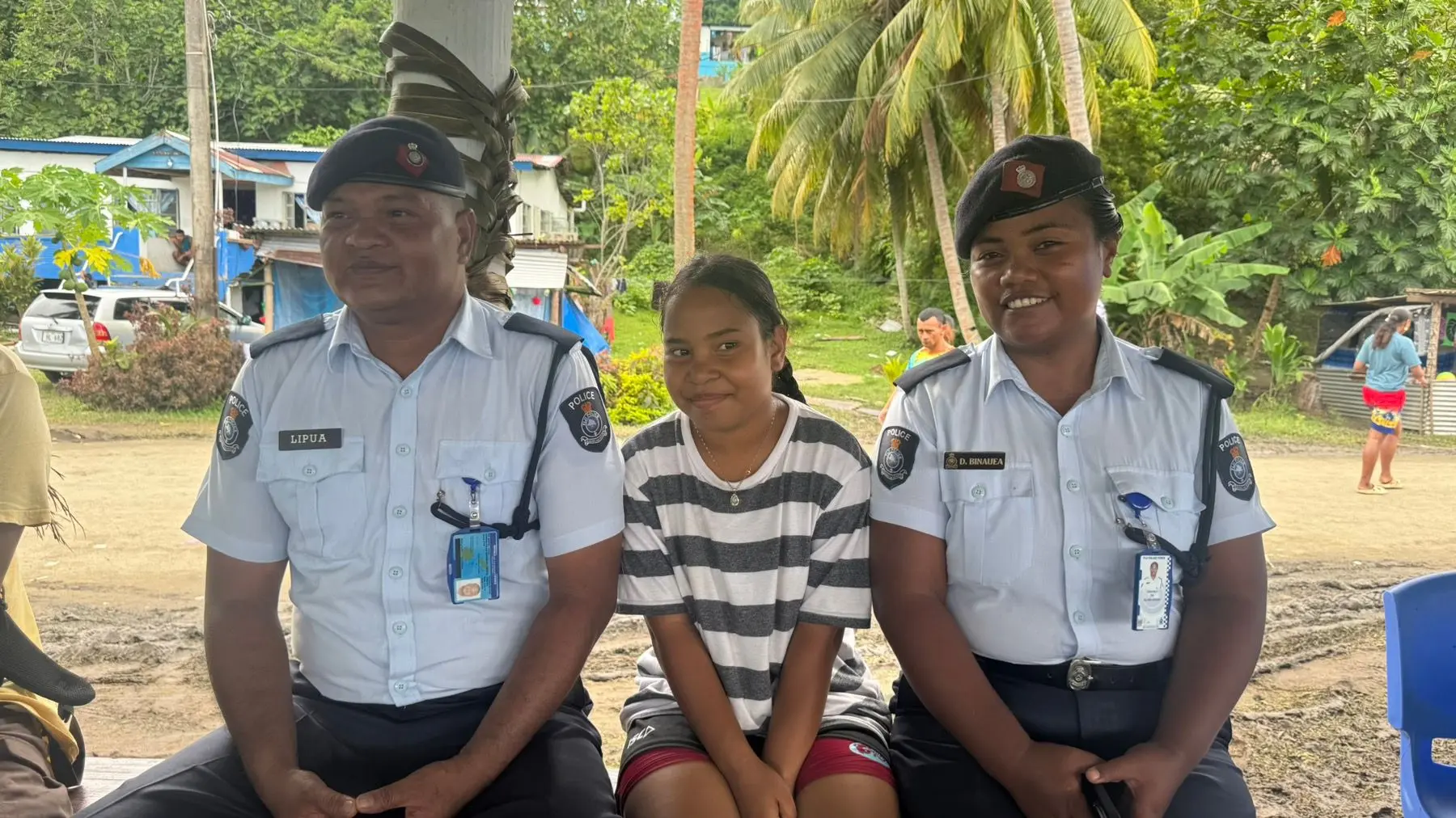 Rabi Police Officers during the 80th anniversary of the arrival of the Banabans on Rabi Island.