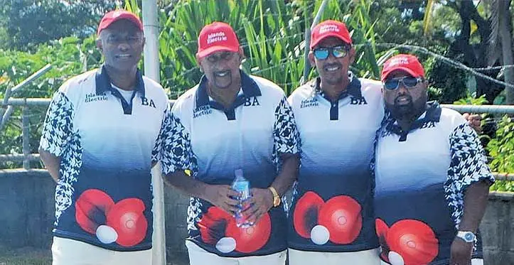 Ba Bowling Club team members for the Picket Cup from left Maika Kasami , Raymond Singh, Roneel Prasad and Reginald Ram. Photo: Supplied