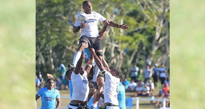 Nadroga No.8 Eremasi Radrodro loses the ball in the lineout against Suva on July 25, 2020. Photo: Ronald Kumar