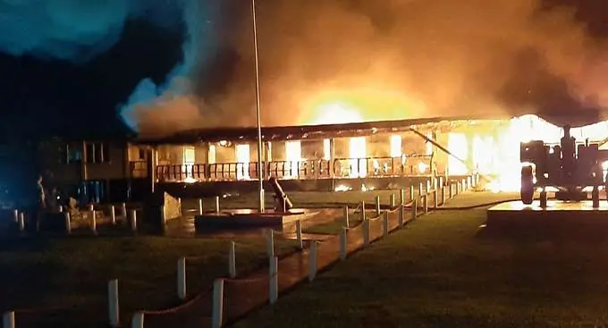 The Third Battalion of Fiji Infantry Regiment (3FIR) headquaters at Queen Elizabeth Barracks that was destroyed in a fire in December 2021.