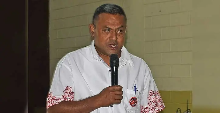 Principal Town Planner West and Department of Town and Country Planning, Aisake Raratabu during the Fiji National Building Code (FNBC) Public Information Session at the Civic Centre in Nadi on May 16, 2023.