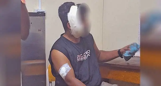 The Nadera shop owner who was stabbed and robbed.