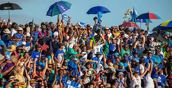 Spectators who watched the Swire Shipping Fijian Drua beat Crusaders 25-24 at Churchill Park, Lautoka, on March 11, 2023. Photo: Leon Lord