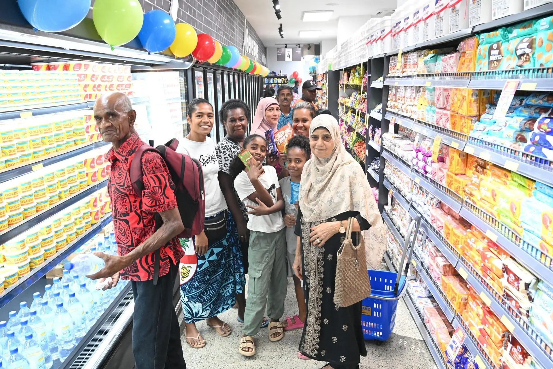 Shoppers during the opening of the Shop N Save supermarket in Nausori.