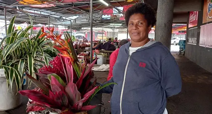 Asinate Tadulala at the Suva market on July 17, 2022. Photo: Jone Salusalu