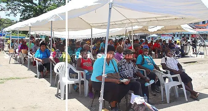 Supporters at the Unity Fiji rally in Nausori Town on November 19, 2022. Photo: Wati Talebula-Nuku