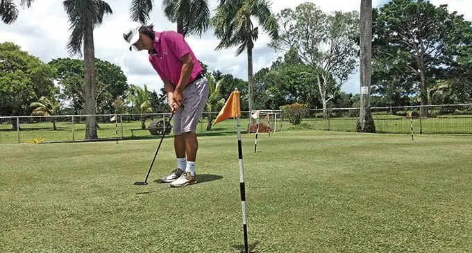 Professional golfer Sam Lee during the second day fo the Digicel Fiji Open Gold Championship at the Fiji Golf Club in Vatuwaqa, Suva, on November 1, 2020. He is tipped to retain his title today.  Photo: Simione Haravanua