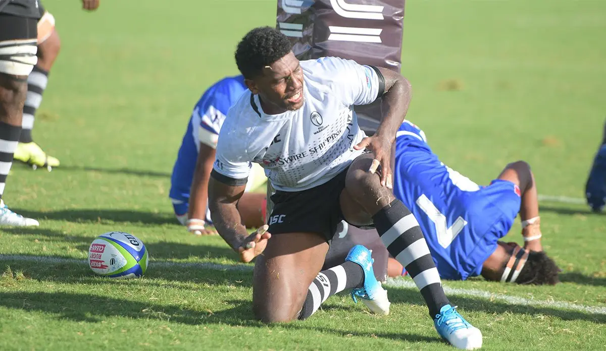 Fiji Warriors Captain Frank Lomani went in for try against Samoa at ANZ Stadium on March 16, 2019. Photo: Ronald Kumar.