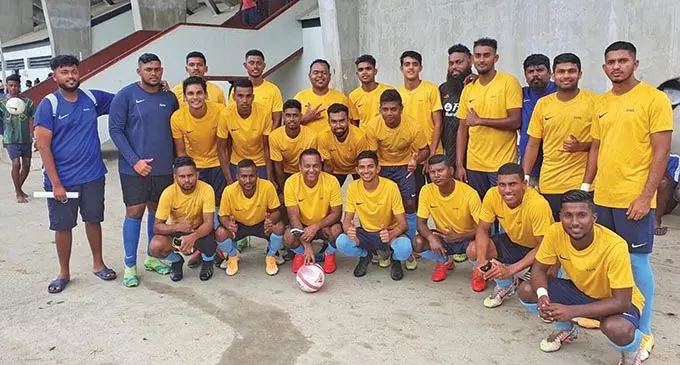 Cuvu Sanatan football team at Lawaqa Park, Sigatoka, on April 4, 2021. Photo: Waisea Nasokia  