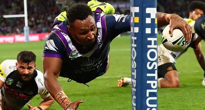 Melbourne Storm and reigning Dally M Centre of the Year Justin Olam to play against the Vodafone Fijian Bati, next Saturday in the Pacific Test 2022. 