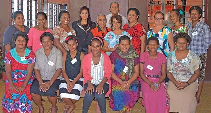 Women who attended the training along with trainers and members of the Almanah Hope Centre.