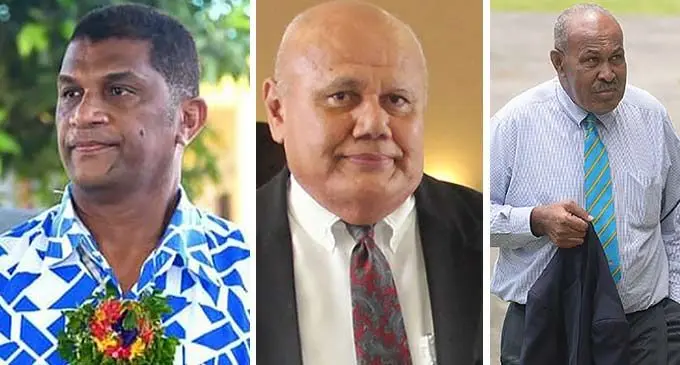 From Left: Aseri Radrodro, Viliame Gavoka and Ifereimi Vasu.