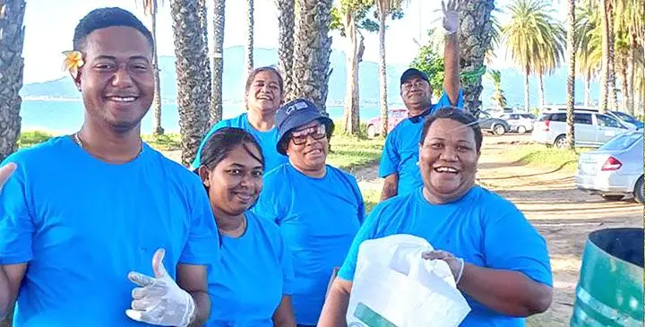 South Sea Cruise staff at Wailoaloa Beach in Nadi on April 23, 2025. Photo: Mereleki Nai