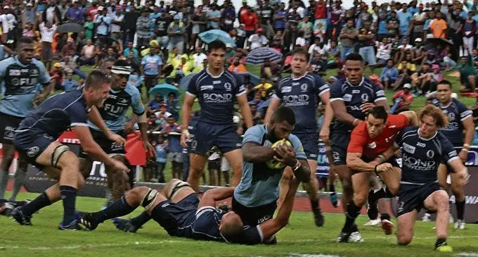 Action from the Drua-Queensland Country match at Churchill Park, Lautoka on October 27, 2018.  Photo: Waisea Nasokia