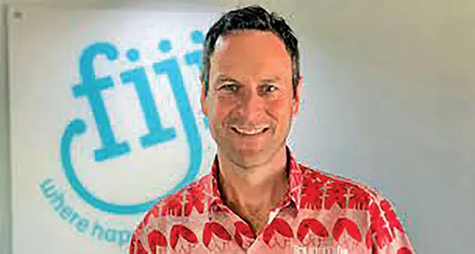 Tourism Fiji chief executive officer, Brent Hill, has a reason to smile.