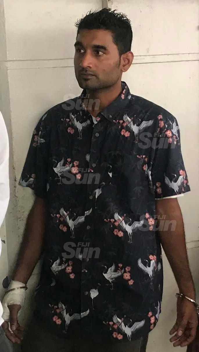 Pranil Alvin Singh ouside the Magistrates Court in Nasinu on June 8, 2020. Photo: Ilaijia Ravuwai