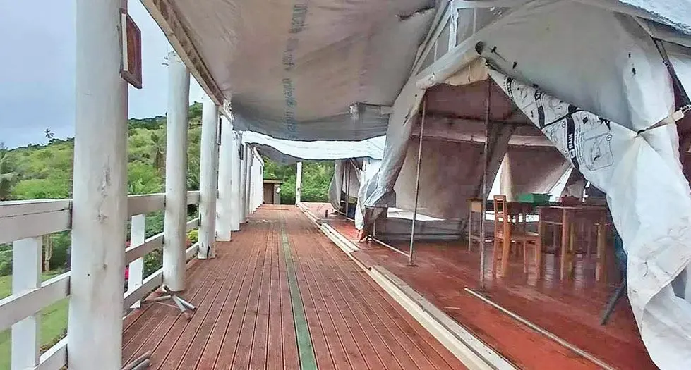 The tent at Yadua Village School in Bua.