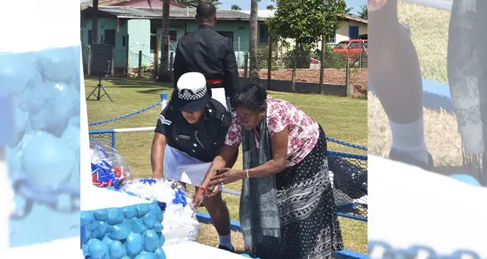 Subhagyum, mother of the late Constable Nitesh Nitya Nand during the Police Remembrance Day at the Labasa Police Station on September 27, 2019. Photo: Laisa Lui