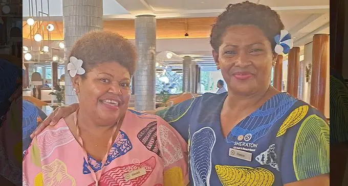 Nadi land owners Wainikiti Qalovaki, (left), and Elenoa Ratudradra. Photo: Waisea Nasokia