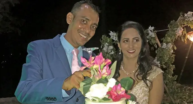Roneel Prakash (left) and his wife Ranjline. Photo: Waisea Nasokia