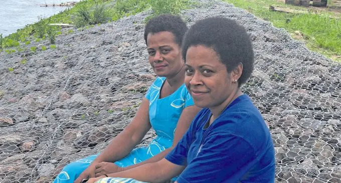 Tewa Vitukawalu (left), with Norma Cecelia at the Vunibau River Mouth in Vunibau, Navua on January 29, 2019. Photo: Sheenam Chandra