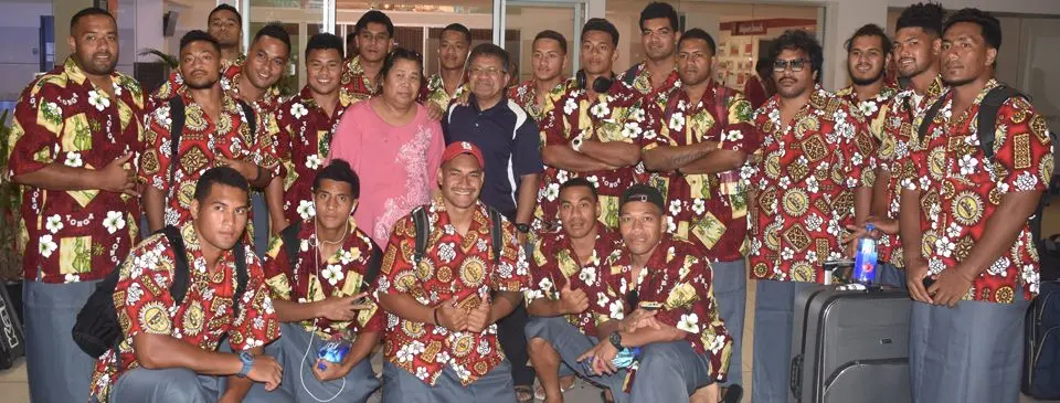 Tonga A rugby team at the Nadi International Airport on March 6, 2018. Photo: Waisea Nasokia