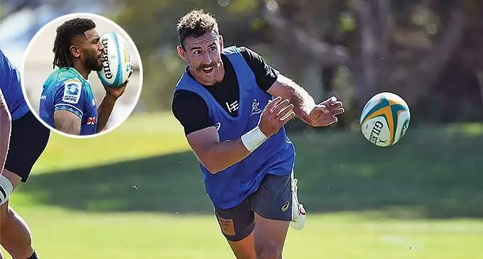 Western Force captain Nic White. Photo: Australian Rugby/ Inset: Fijian Drua Frank Lomani. Photo: Fijian Drua