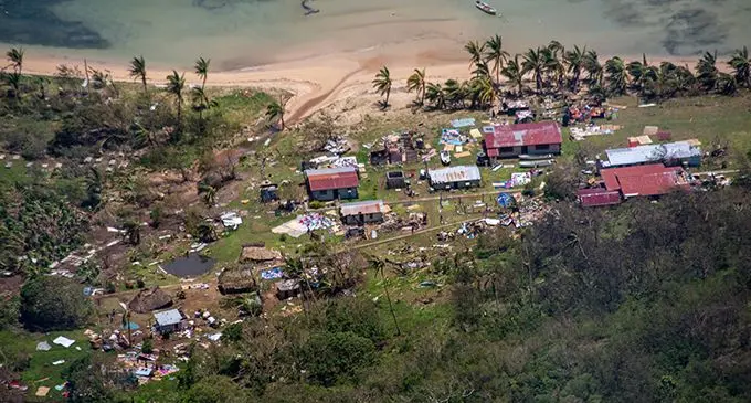 The devastation left behind by category 5 Tropical Cyclone Yasa in December, 2021. Photo: Leon Lord