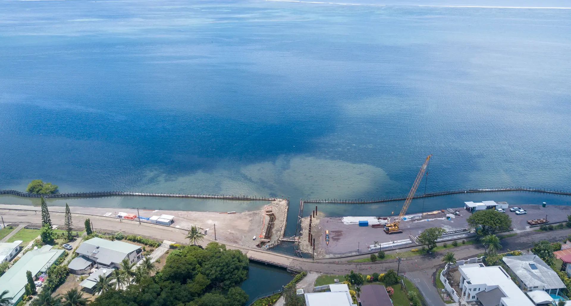 The bridge along Queen Elizabeth Drive was set to complete by the end of this year but this has now been shifted to April, 2022.  Photo: Leon Lord
