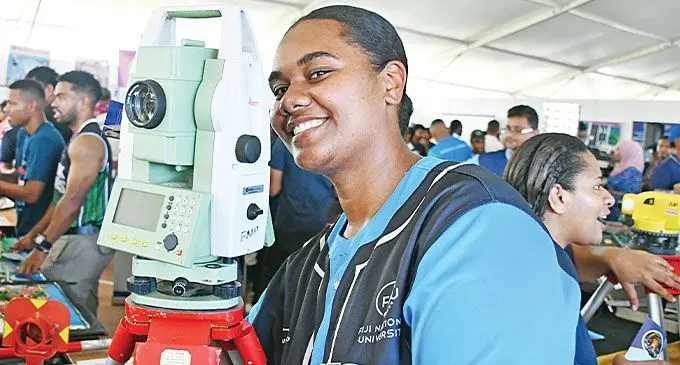 Fiji National University student Grace Sovalawa at the open day at Nasinu Campus on October 4, 2024. Photo: Ronald Kumar