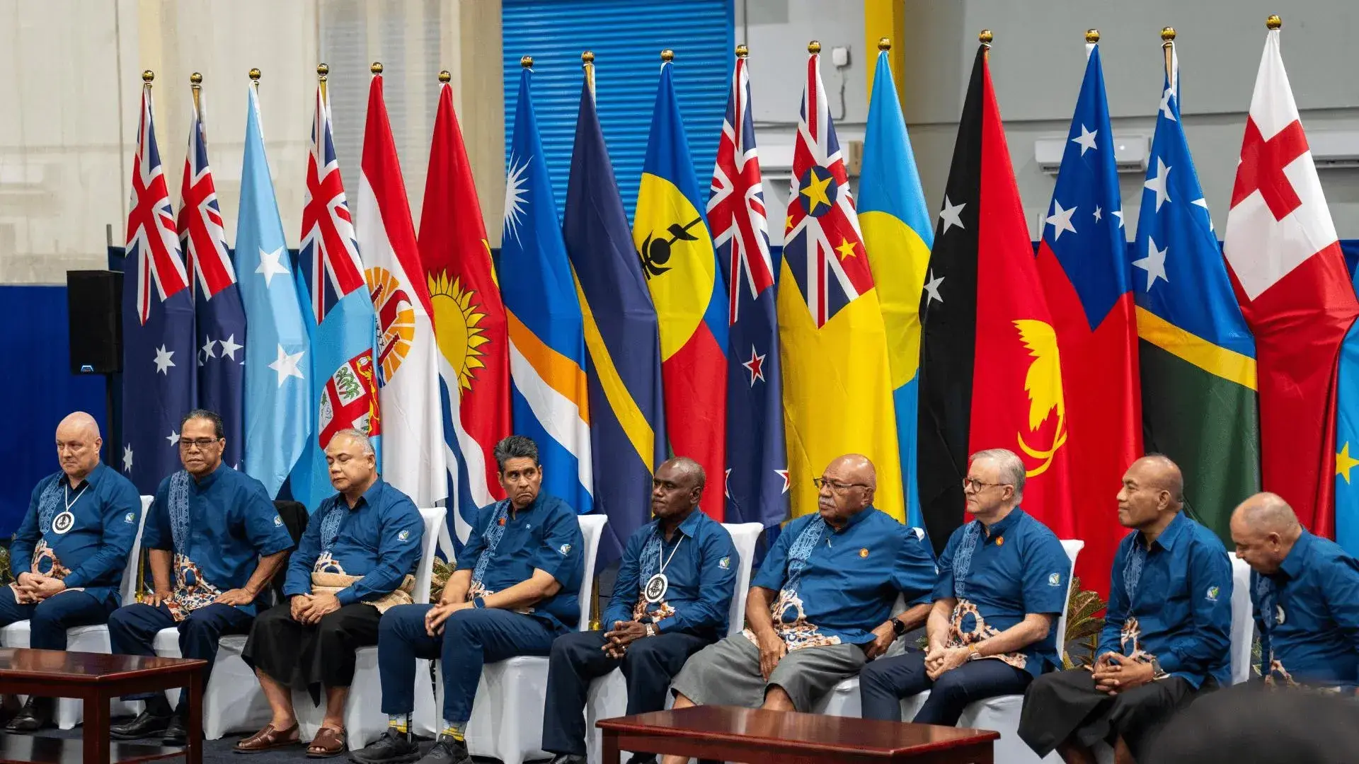 Leaders at the 54th Pacific Islands Forum Leaders’ Meeting in Solomon Islands. 