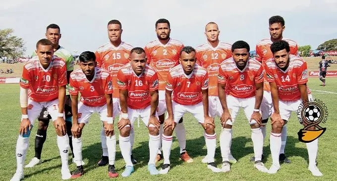 The Rewa team at Churchill Park, Lautoka on August 28, 2022. They take on All In One Builders Nadi in the first semifinal of the Punjas Battle of the Giants tournament on September 3. Photo: Fiji FA Media