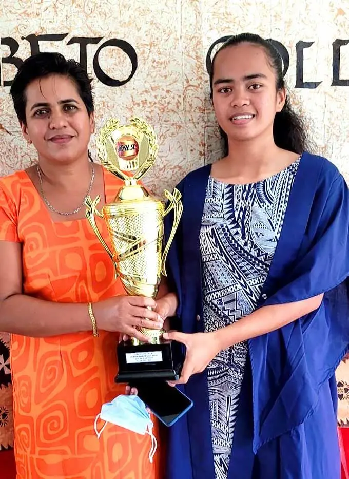 Seruwaia Rubuni with her mother Nileshni Singh.