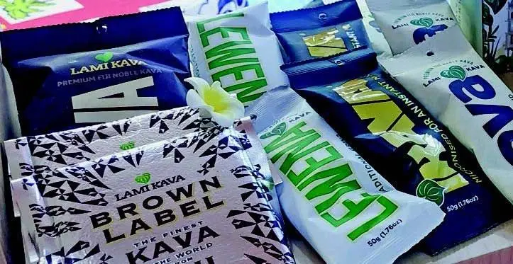Lami Kava is showcased in Fiji’s exhibition area at the 6th China International Import Expo in Shanghai,China on November 5,2023. Photo: Salote Qalubau