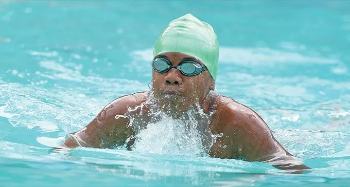 Ifereimi Nacewa during National Schools Swimming Championships 200m at Suva Olympic Pool on June 10, 2023. Photo: Ronald Kumar