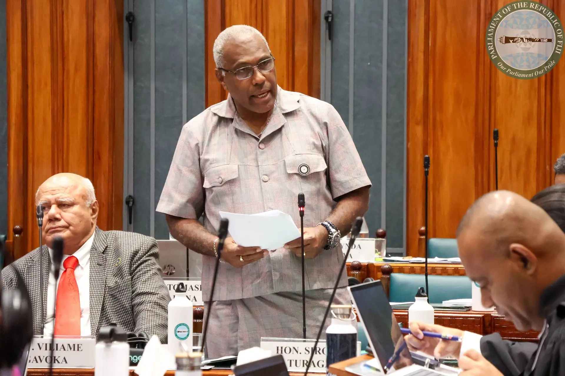 Acting Attorney-General Siromi Turaga in Parliament on December 4, 2025.