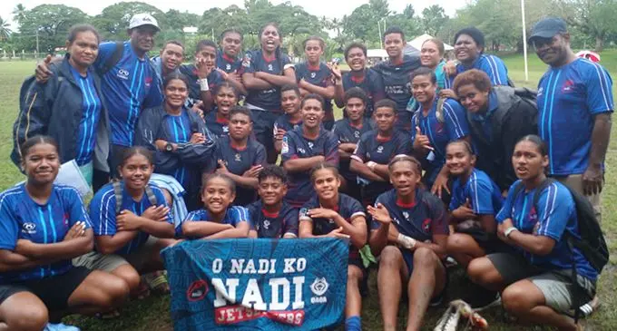 Nadi Under-19 women’s rugby team at Prince Charles Park, Nadi, on June 3, 2023. Photo: Waisea Nasokia