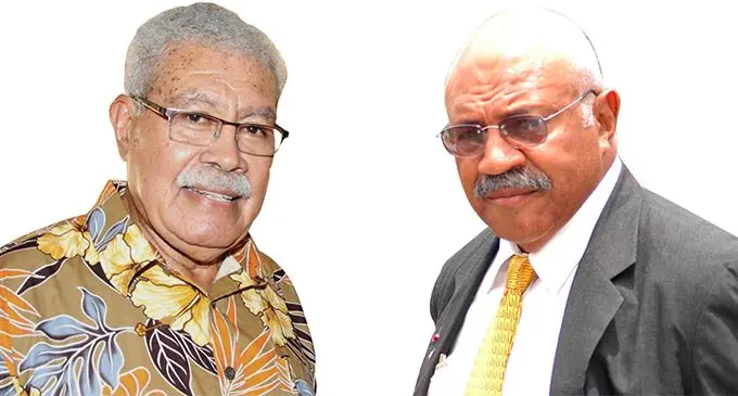 Former Prime Minister Laisenia Qarase, Opposition Leader Sitiveni Rabuka.