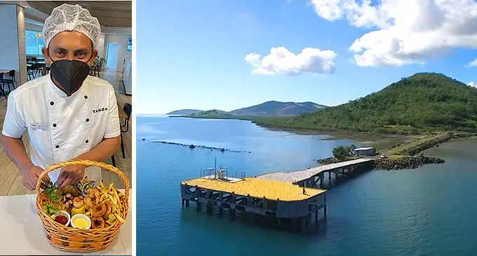 Chef Sahil Shifaan Ali and Vatia Wharf in Tavua.
