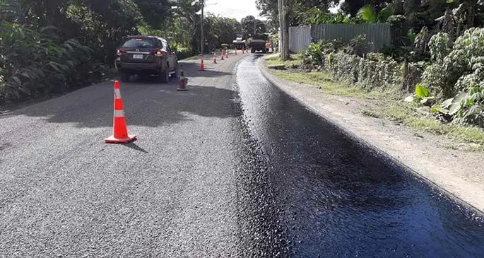 Work in progress at Ratu Sukuna Road. Photo: Fiji Roads Authority
