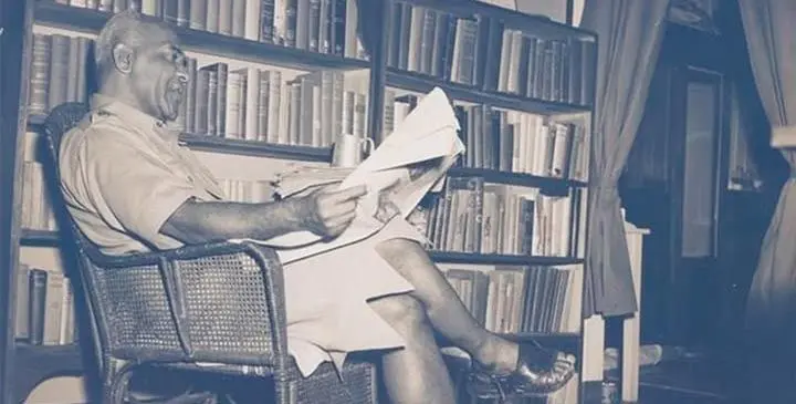 Ratu Sir Lala Sukuna in the library of Barron House. Photo: Fiji Museum