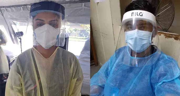 Nadi Hospital Nurses, Vashna Singh (left) and Shaneel Nand. 