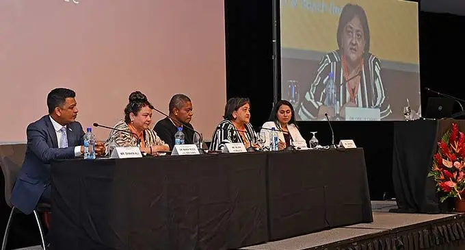 Group of panelists at the 24th Attorney-General’s Conference at the Sheraton Fiji Golf Resort and Spa.
