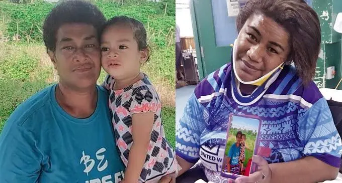L-R: Deceased Milika Bolatolu pictured with her granddaughter Charlotte Lola Grace Moiavanua.Leilani Talei at the Colonial War Memorial  Hospital. Photo: Ilaijia Ravuwai
