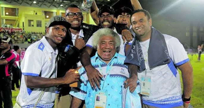 Some of the Team Fiji athletes and officials at the 2017 Pacific Mini Games in Port Vila, Vanuatu.. Photo: FASANOC